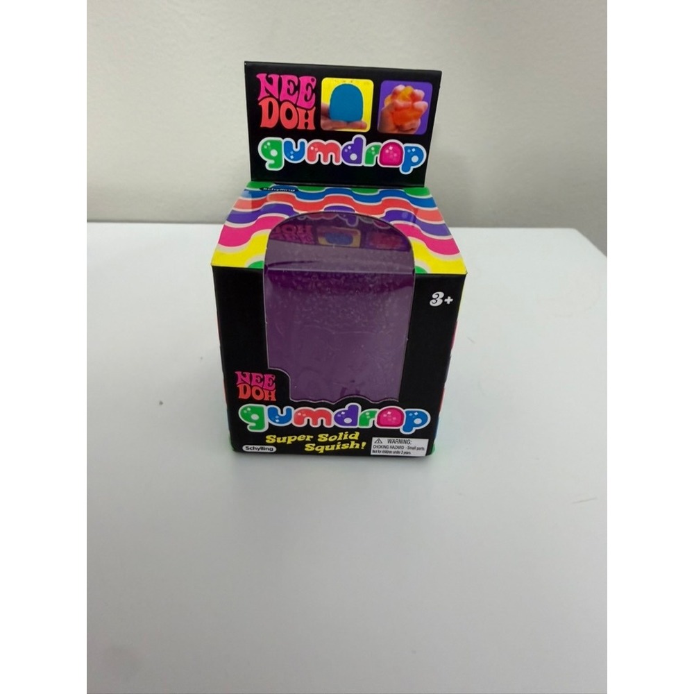Schylling NeeDoh Gumdrop Fidget Toy Unisex OS Purple Super Solid Squish NWT
